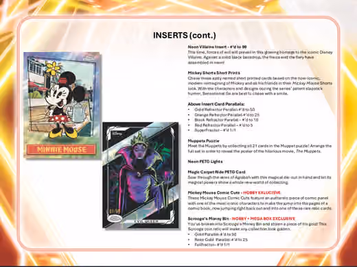 2026 topps Disney NEON Mega Box view 5