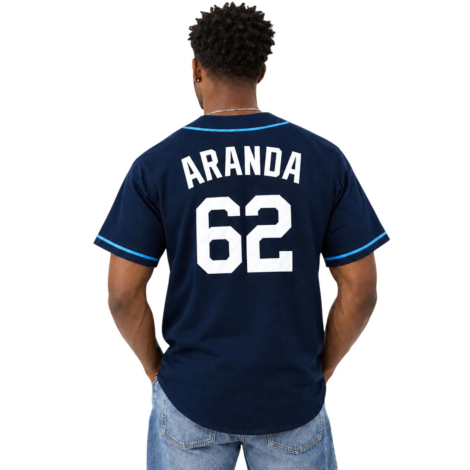 TB Rays Navy Jersey Jonathan Aranda Dynamic