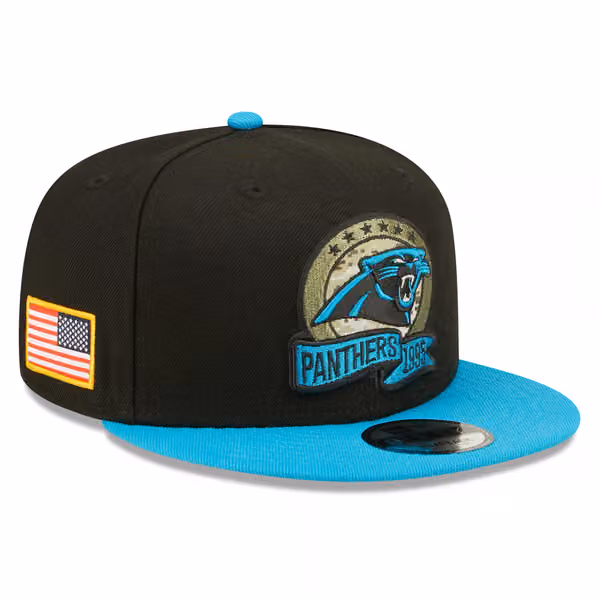 Carolina Panthers 2022 NFL On-Field Salute to Service New Era 9FIFTY Snapback Cap product photo