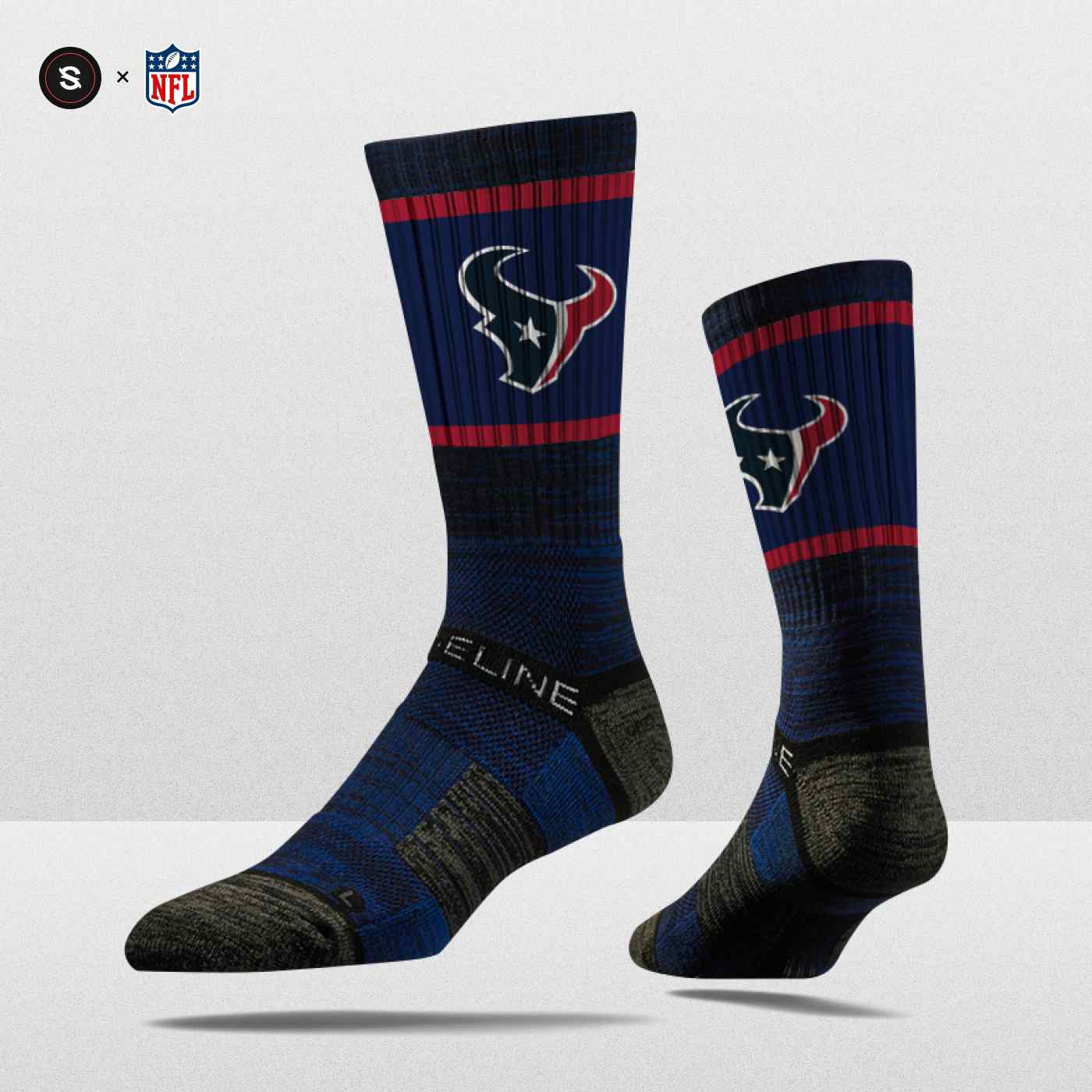 Houston Texans Strideline Premium NFL Crew Socks view 1