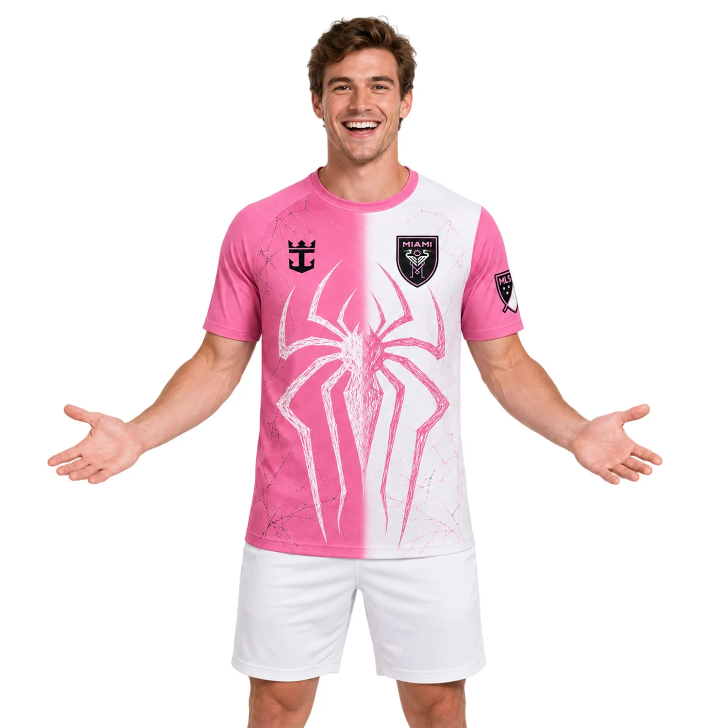 Inter Miami Fan X Spiderman Custom Jersey – Pink White Charming Style