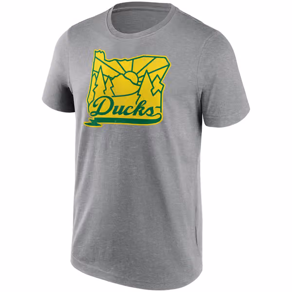 Oregon Ducks State Logo NCAA T-Shirt Gray view 1