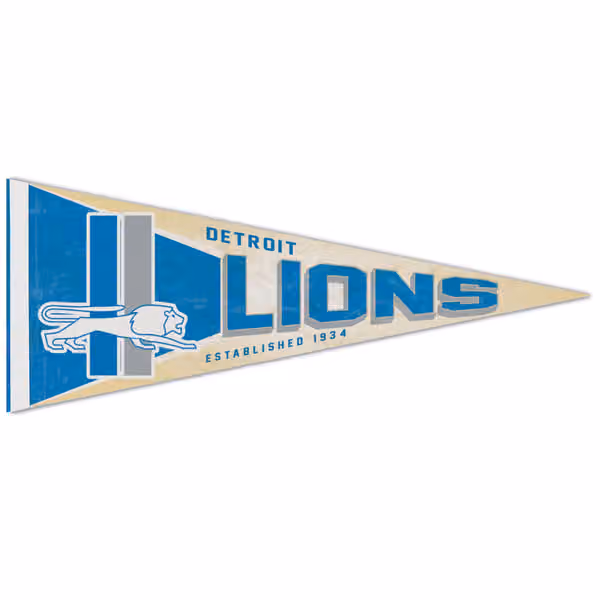 Detroit Lions Premium Throwback NFL Pennant view 1