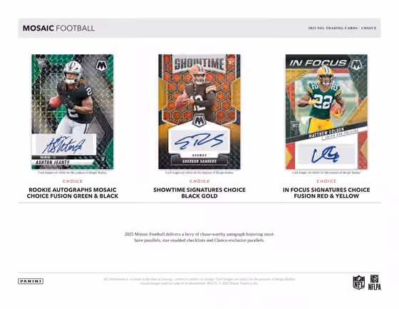 2025 Panini Mosaic Football NFL Choice Hobby Box view 3