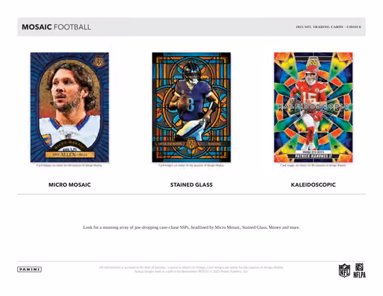 2025 Panini Mosaic Football NFL Choice Hobby Box view 4