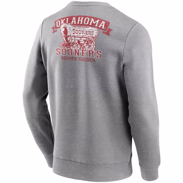 Oklahoma Sooners Boomer Sooner Crew Sweatshirt Gray view 3
