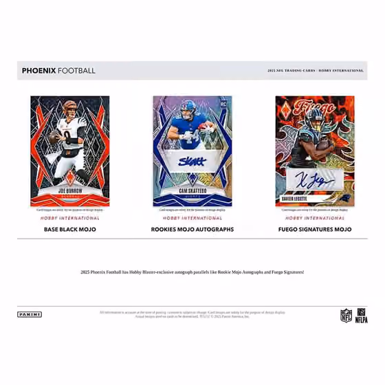 2025 Panini Phoenix Football Hobby International NFL Mega Box view 3