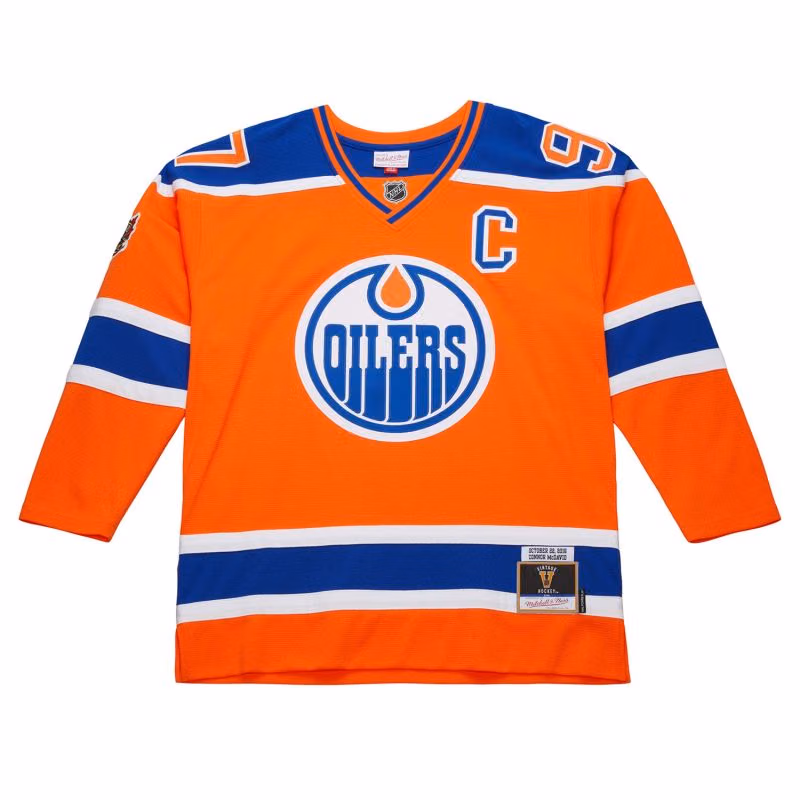 Connor McDavid #97 Edmonton Oilers 2016 Heritage Classic Power Play NHL Jersey view 2