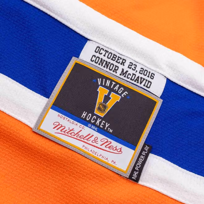 Connor McDavid #97 Edmonton Oilers 2016 Heritage Classic Power Play NHL Jersey view 3