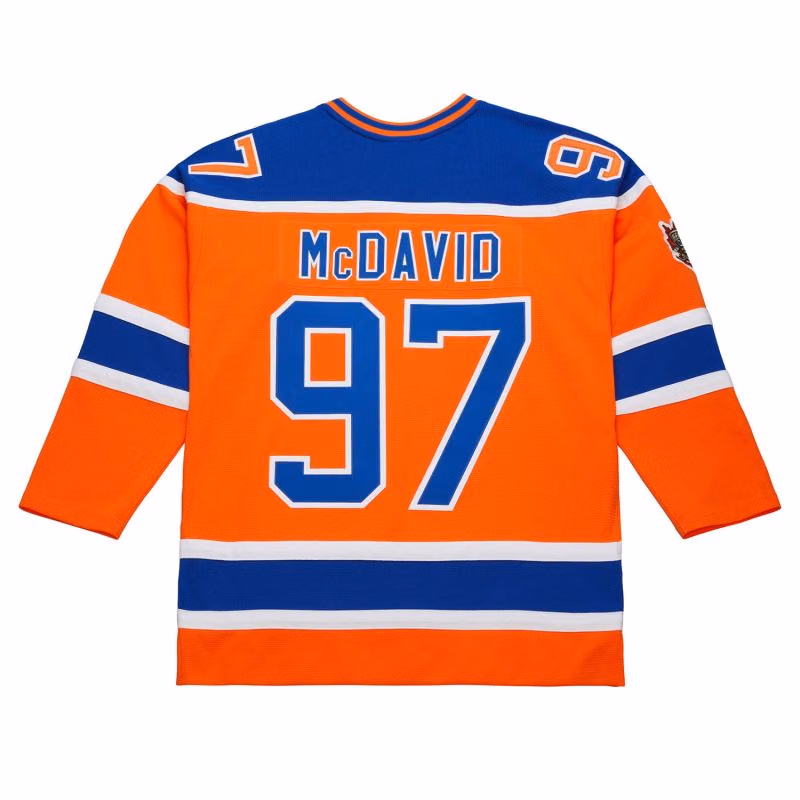 Connor McDavid #97 Edmonton Oilers 2016 Heritage Classic Power Play NHL Jersey view 1