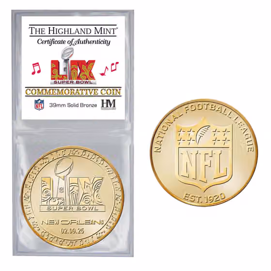 Super Bowl LIX New Orleans Bronze Coin view 1