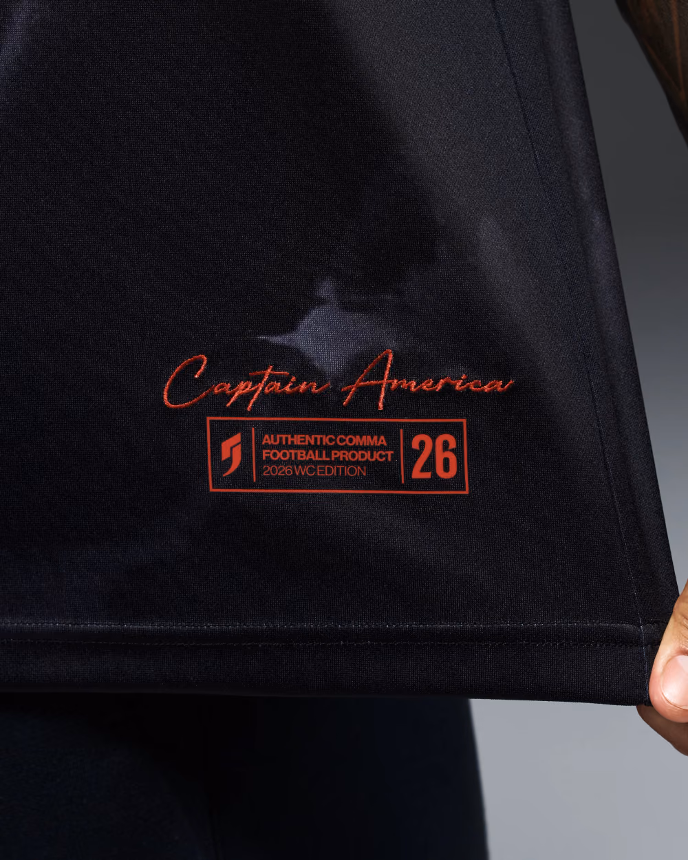 Jersevo Custom Personalized Captain America Heritage Jersey (2026WC Edition) detail view 6