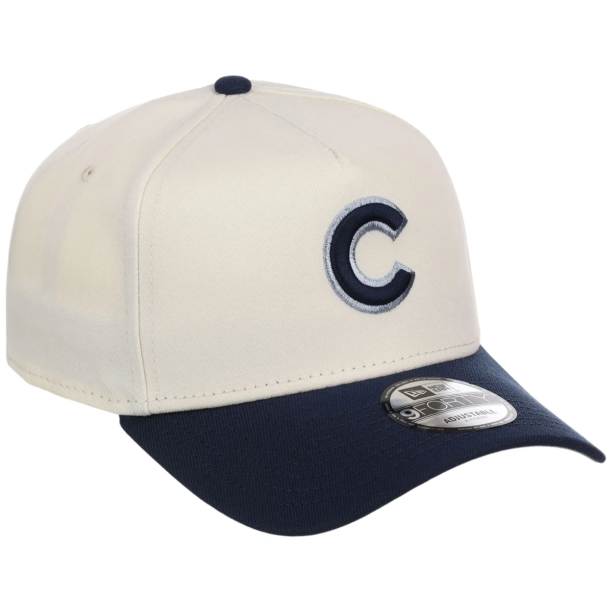 Chicago Cubs MLB Chrome x Navy FASHION CORE New Era 9FORTY A-Frame front view