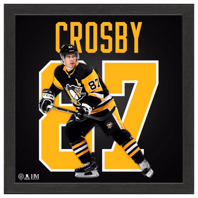 Sidney Crosby #87 Pittsburgh Penguins Impact Jersey Framed NHL Photo view 1