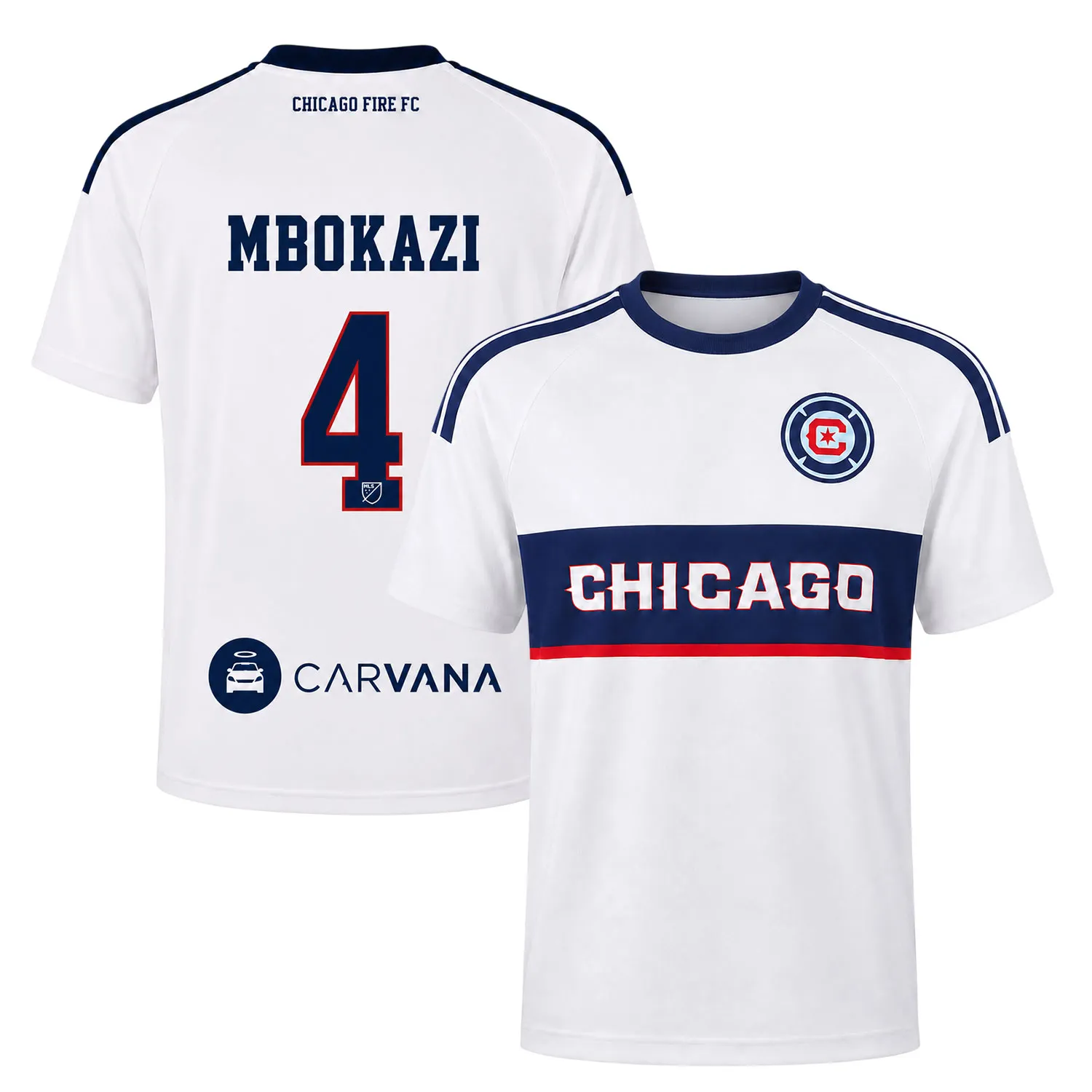 Mbekezeli Mbokazi White Jersey with Epic Chicago Fire FC Fan Apparel