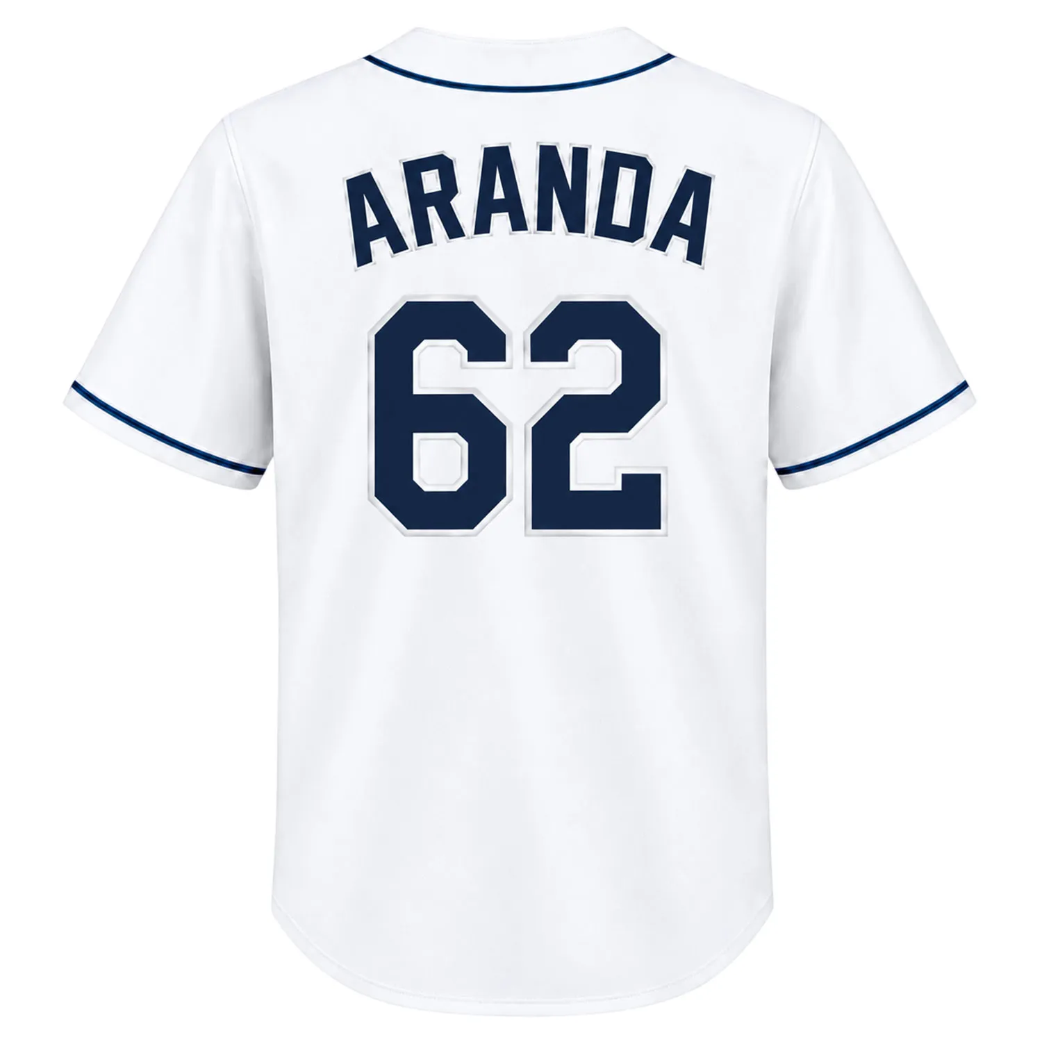 Jonathan Aranda Rays White Jersey Bold Name & Number