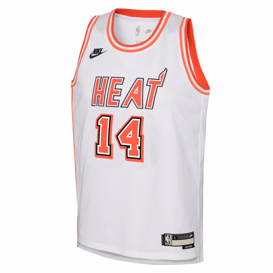 Tyler Herro #14 Miami Heat Hardwood Classics Nike Swingman NBA Jersey (YOUTH) view 2
