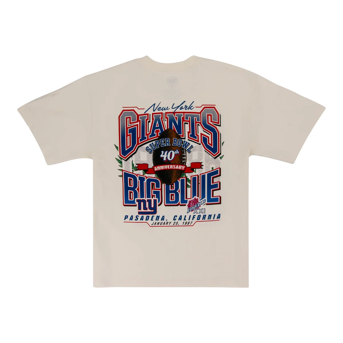 New York Giants 1986 Champs Off-White '47 T-Shirt back view