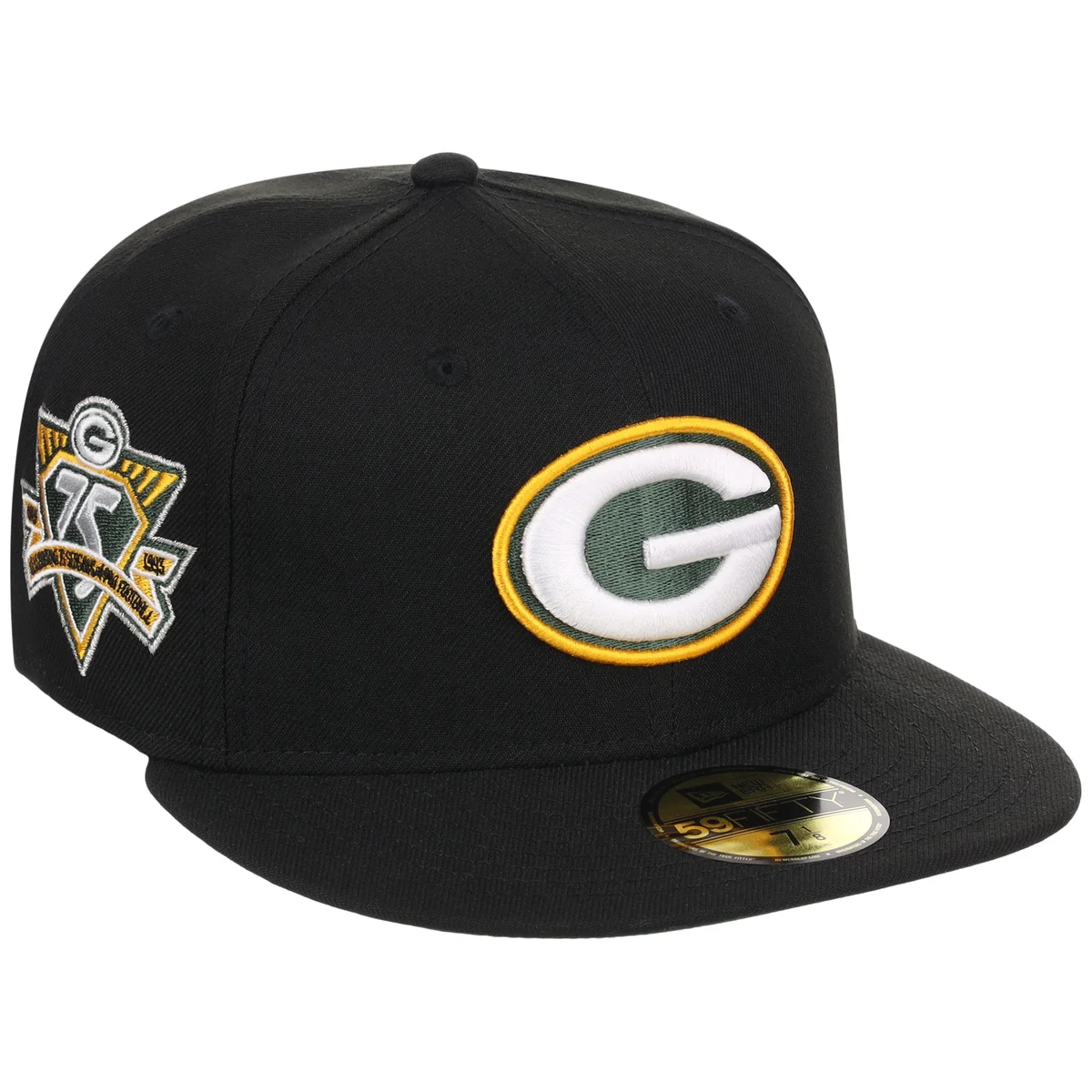 Green Bay Packers NFL Black Dome New Era 59FIFTY front view