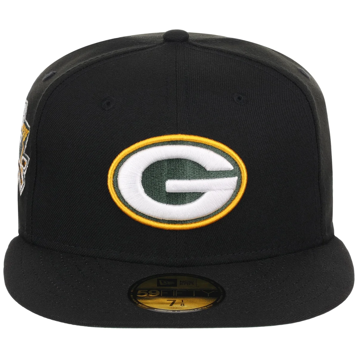 Green Bay Packers NFL Black Dome New Era 59FIFTY detail view