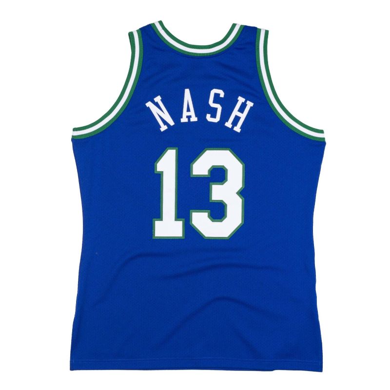 Steve Nash #13 Dallas Mavericks 1998-99 Mitchell & Ness Swingman NBA Jersey Blue view 2