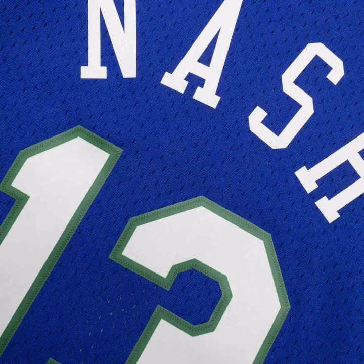 Steve Nash #13 Dallas Mavericks 1998-99 Mitchell & Ness Swingman NBA Jersey Blue view 4