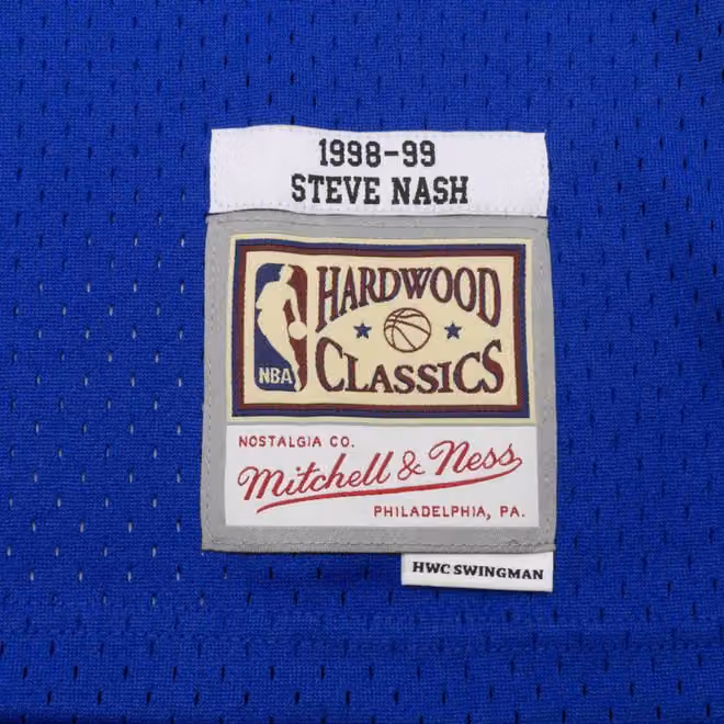 Steve Nash #13 Dallas Mavericks 1998-99 Mitchell & Ness Swingman NBA Jersey Blue view 3