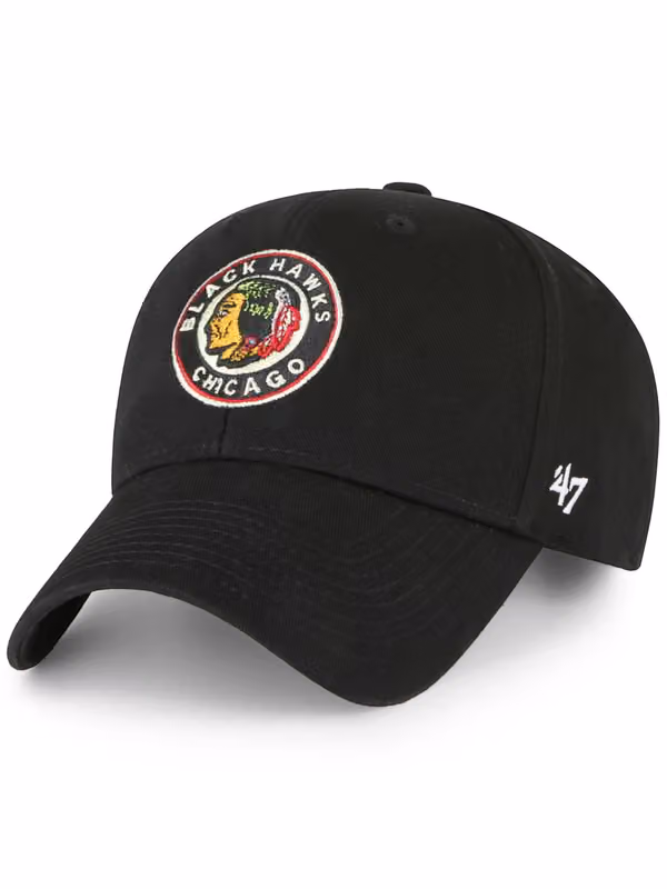 Chicago Blackhawks '47 MVP Vintage Legend Adjustable NHL Cap Black product photo