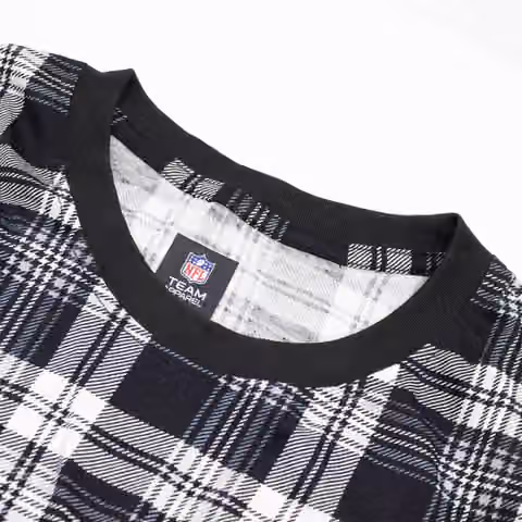 Las Vegas Raiders Plaid 2024 New Era 3rd Down NFL T-Shirt Black view 4