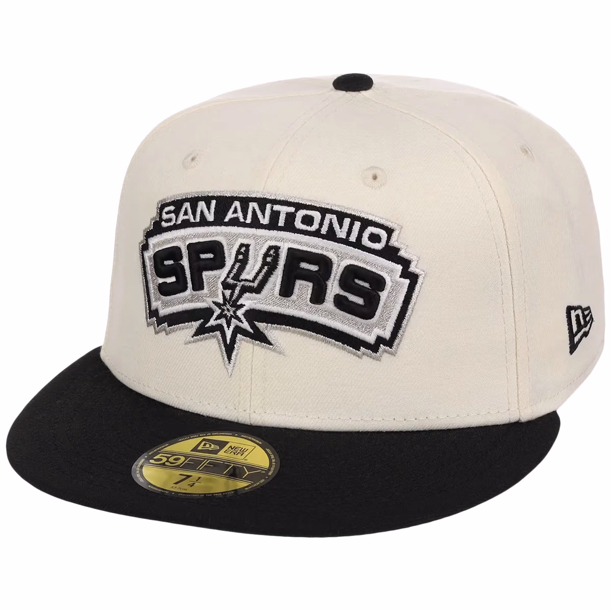 San Antonio Spurs NBA Chrome OTC New Era 59FIFTY (Chrome/Black) detail view