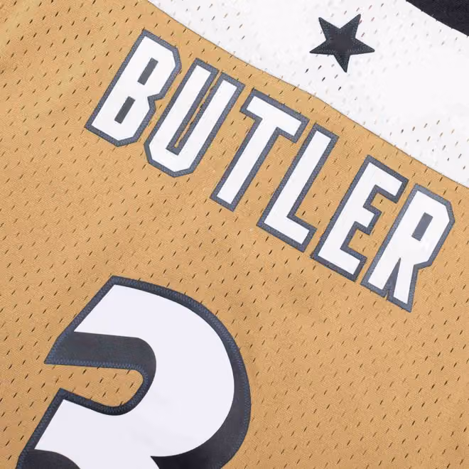 Caron Butler #3 Washington Wizards 2007-08 Mitchell & Ness Swingman NBA Jersey Gold view 4