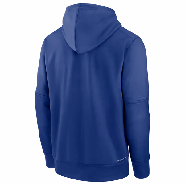 New York Mets 2023 MLB Authentic Pregame Nike Therma Hoodie view 2