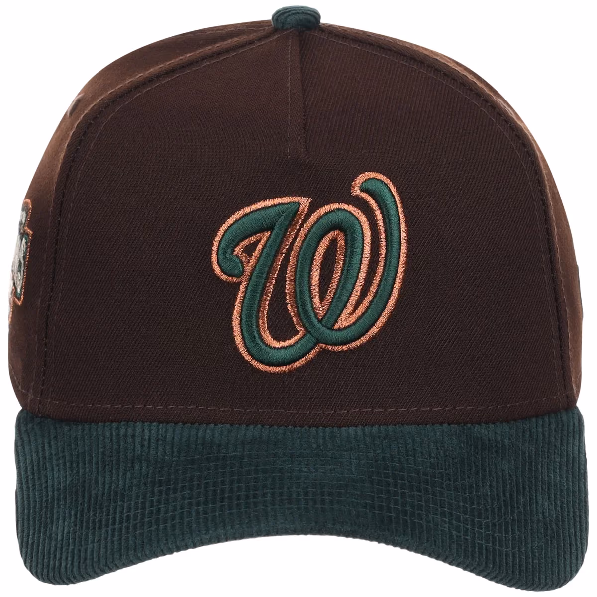 Washington Nationals MLB Forest Ember New Era 9FORTY A-Frame detail view