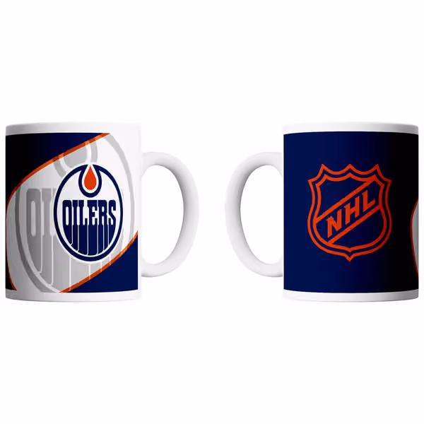 Edmonton Oilers Shadow Logo & Shield NHL Mug (330 ml) view 1