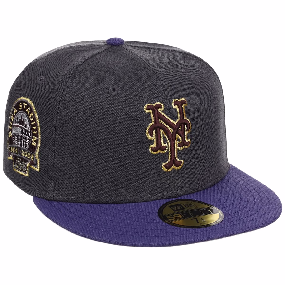 New York Mets MLB Midnight Orchid New Era 59FIFTY front view