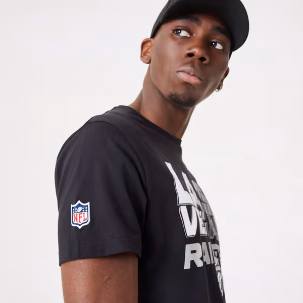 Las Vegas Raiders Gradient New Era NFL T-Shirt Black view 4