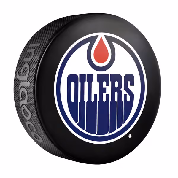 Edmonton Oilers Logo Souvenir Collector NHL Puck view 1