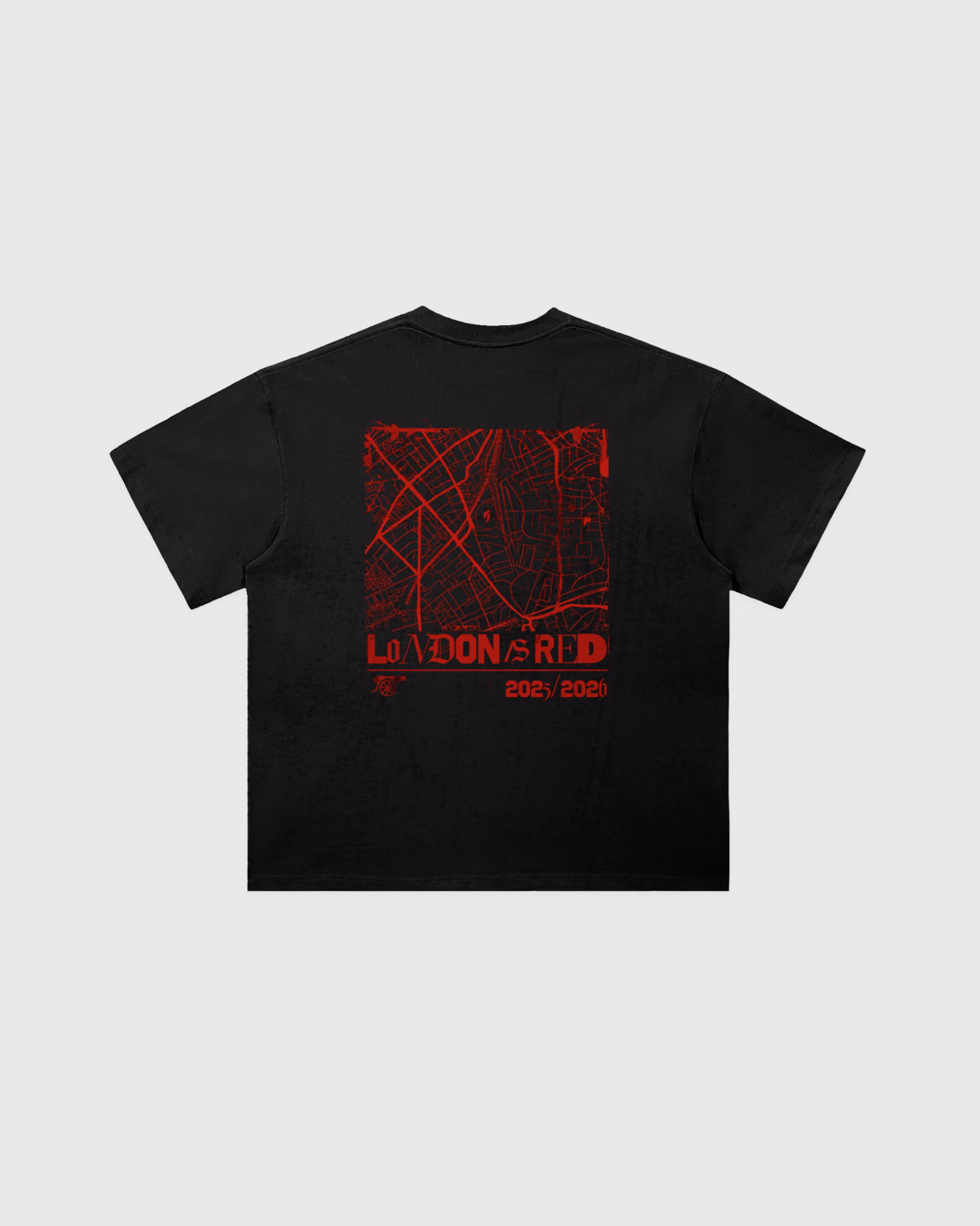Jersevo Custom Personalized London Is Red Heavyweight T-Shirt back view