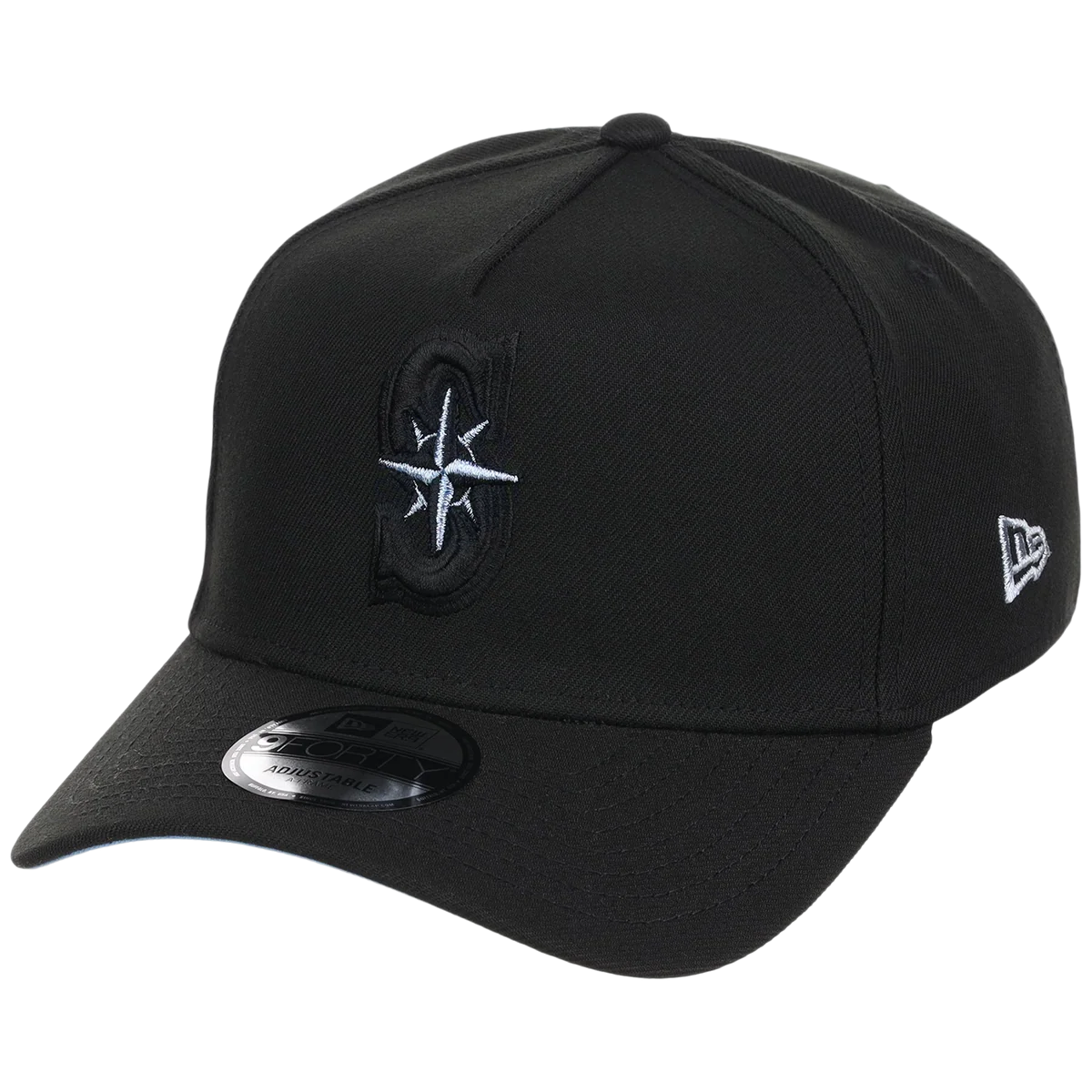 Seattle Mariners MLB Black Sky FASHION CORE New Era 9FORTY A-Frame detail view