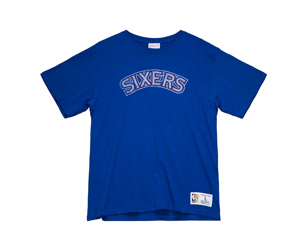 Mitchell & Ness Philadelphia 76ers Legendary Blue Vintage T-Shirt front