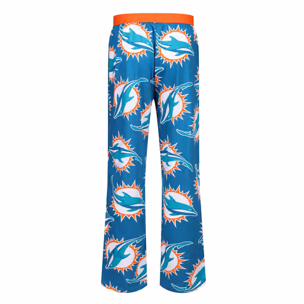 Miami Dolphins Recovered NFL Lounge Pants Teal view 2