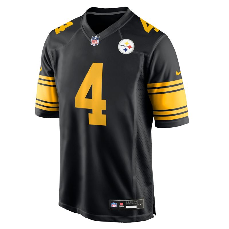 DK Metcalf #4 Pittsburgh Steelers Game NFL Jersey Alternate Black view 2
