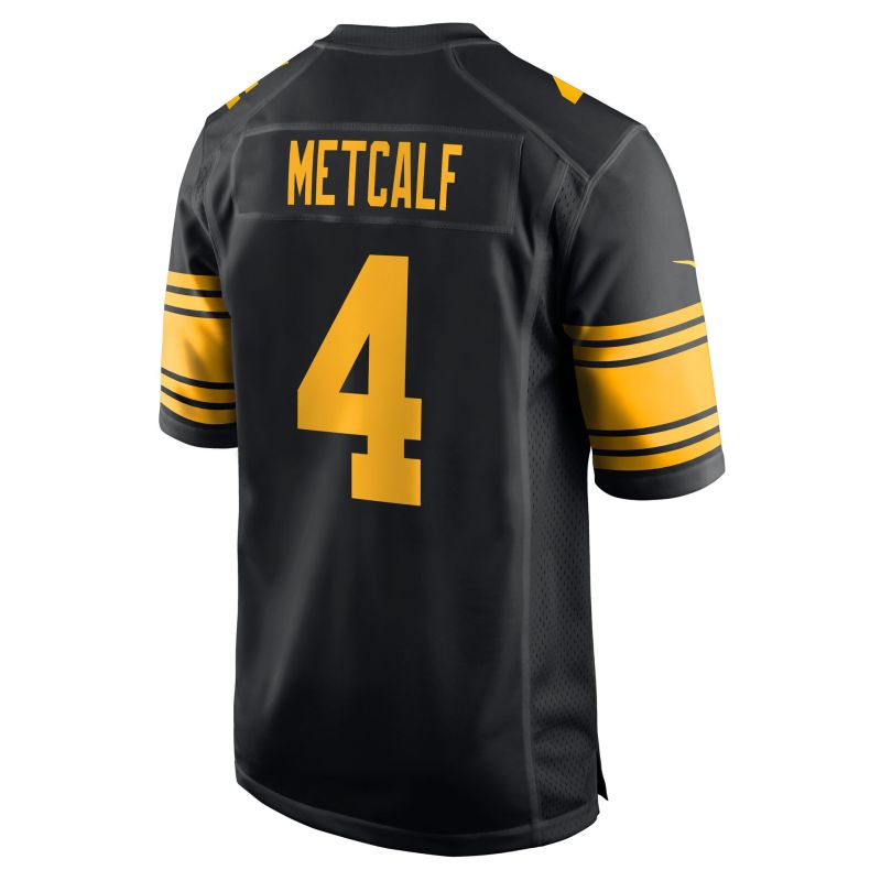 DK Metcalf #4 Pittsburgh Steelers Game NFL Jersey Alternate Black view 3