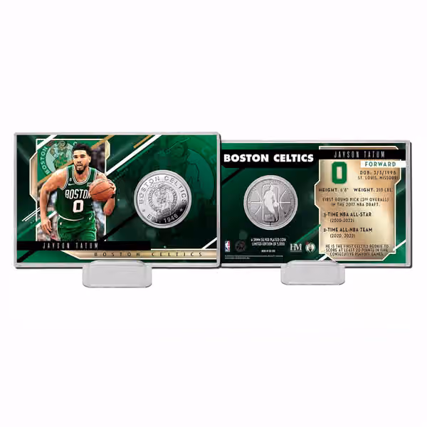 Jayson Tatum Boston Celtics NBA Silver Coin Card view 1