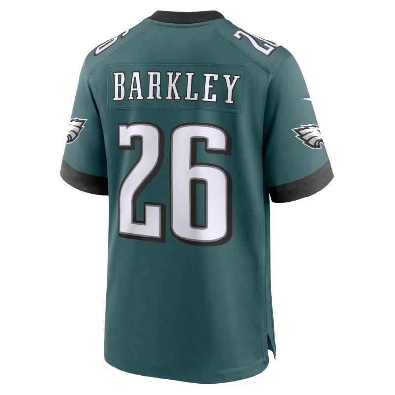 Saquon Barkley #26 Philadelphia Eagles Nike Game NFL Jersey Green (2025) view 3