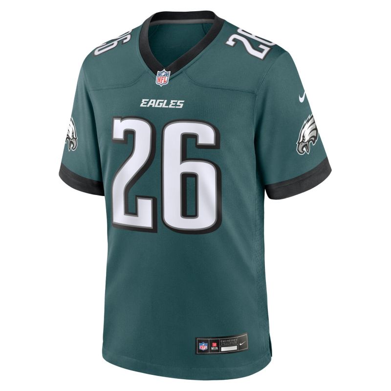 Saquon Barkley #26 Philadelphia Eagles Nike Game NFL Jersey Green (2025) view 2
