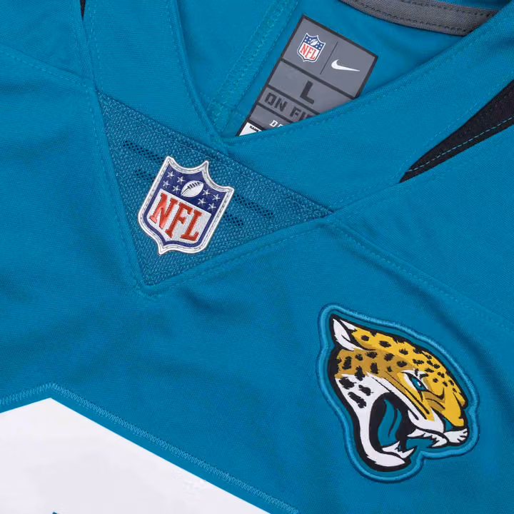 Trevor Lawrence #16 Jacksonville Jaguars Nike Vapor Limited NFL Jersey Alternate Teal view 5