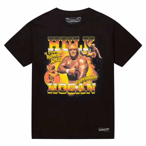 Hulk Hogan Running Wild Mitchell & Ness WWE Legend T-Shirt Black view 1