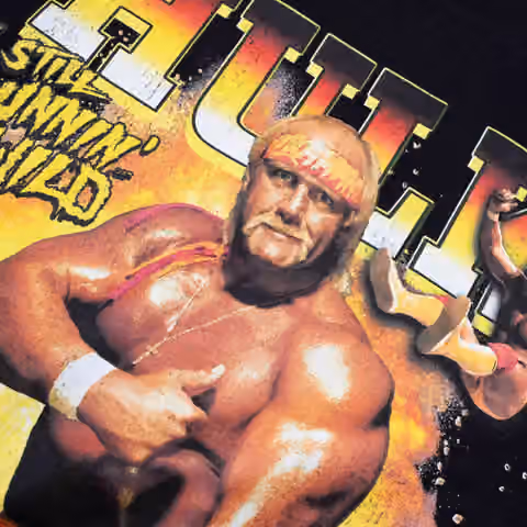 Hulk Hogan Running Wild Mitchell & Ness WWE Legend T-Shirt Black view 3