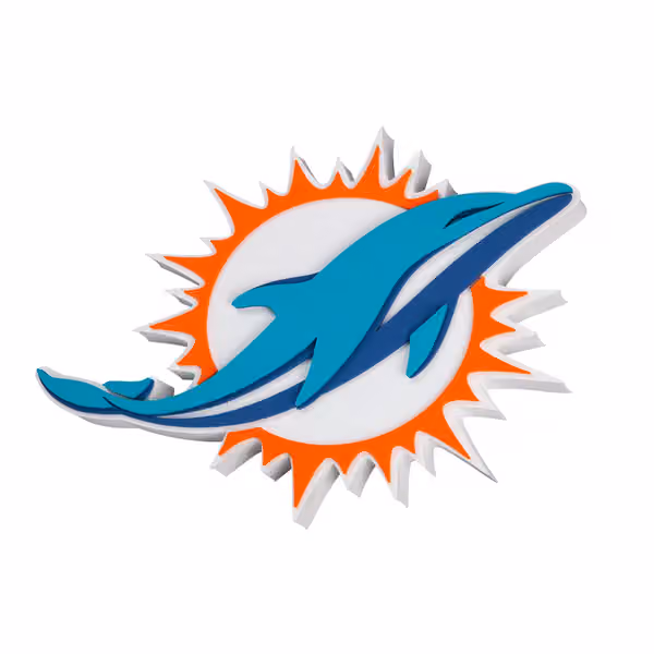 Miami Dolphins NFL 3D Foam Logo Wall Sign view 1